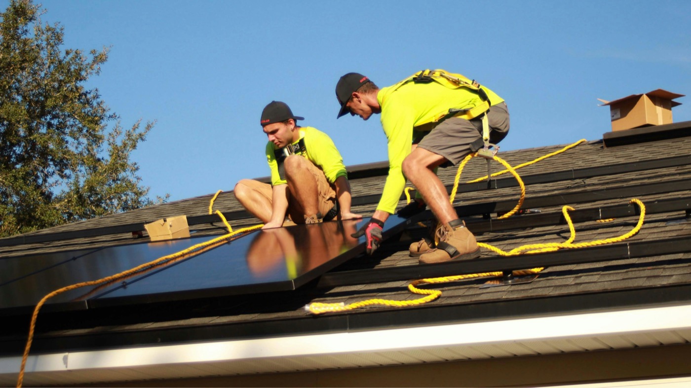 Happy roofing customer